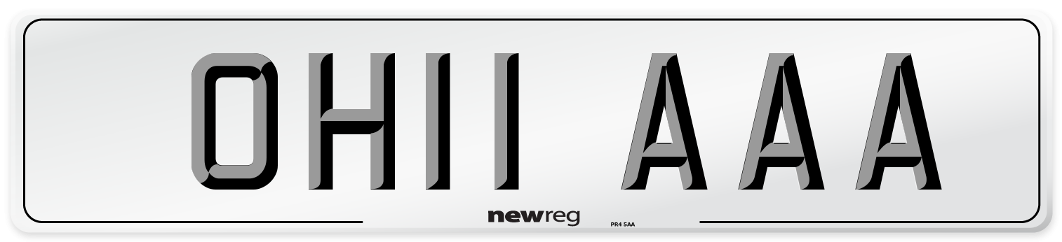 OH11 AAA Number Plate from New Reg